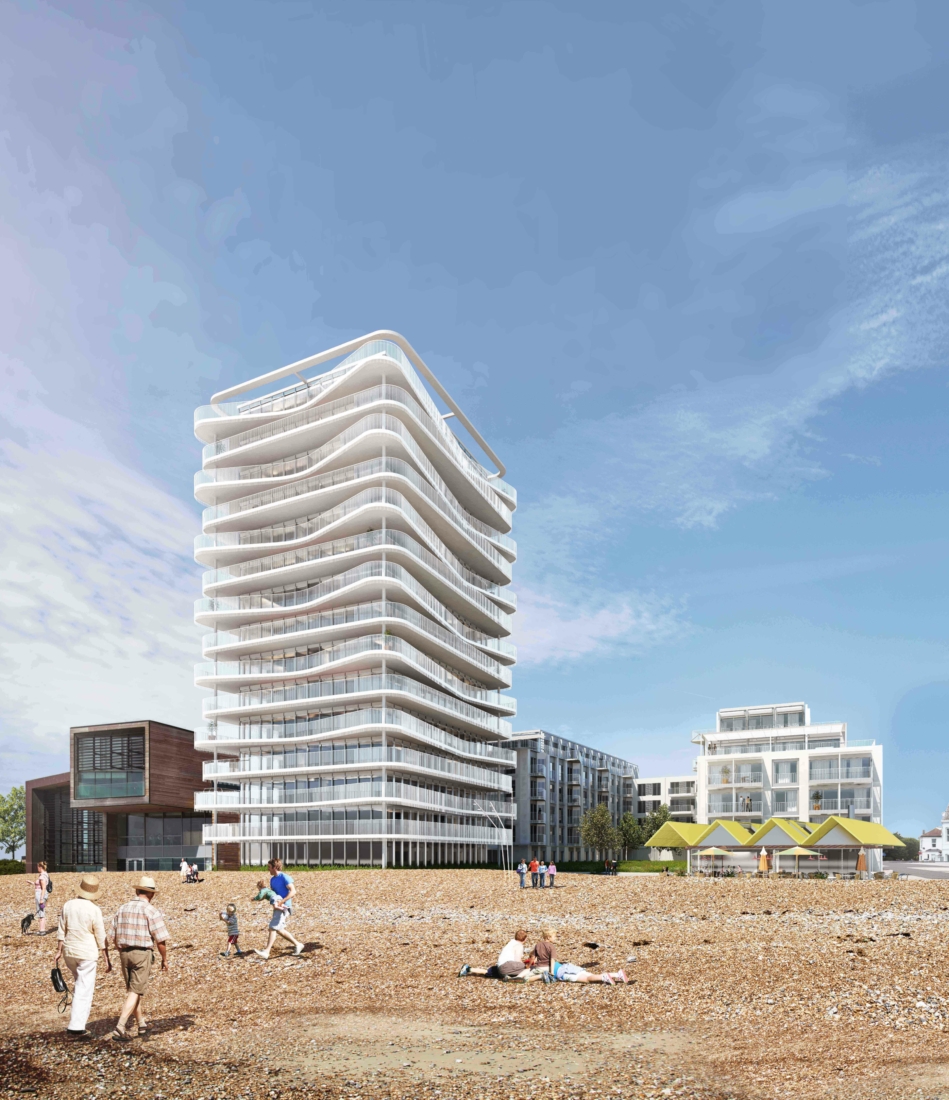 Allies and Morrison's 'playful' Worthing seaside homes win planning