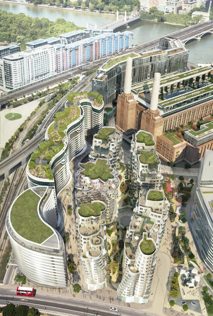 Fosters slices up Battersea Power Station flats to include office block
