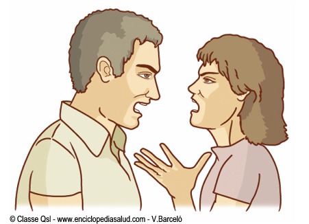 Pareja discutiendo