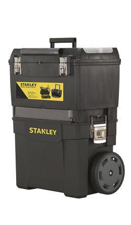 Stanley Plastic Mobile Work Center Removable Tote 3 Drawers