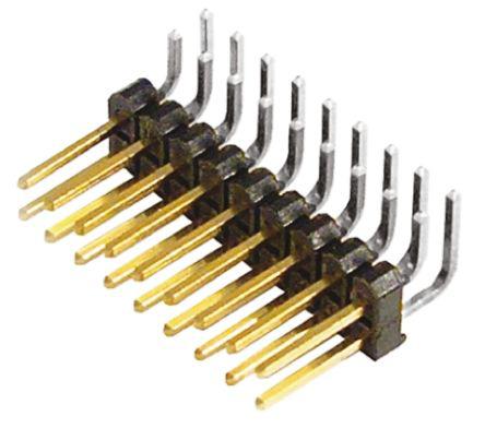 Header Right Angle Pack of 20 2.54 mm Board-To-Board Connector Through Hole, TSW-105-12-S-D-RA TSW Series 10 Contacts Header Right Angle Pack of 20 2.54 mm Board-To-Board Connector Through Hole, TSW-105-12-S-D-RA TSW Series 10 Contacts