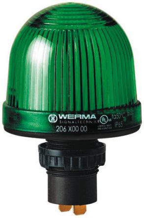 LED, Steady Beacon 853 Series, Green 890 220 55 | Werma 890 Green LED Beacon