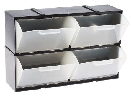 909 6993 Rs Pro Rs Pro Black Plastic 4 Drawer Storage