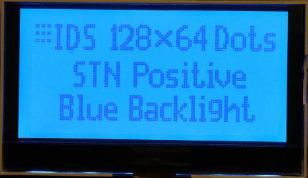 Intelligent Display Solutions CI064-4021-02 Graphic LCD Display White on Blue,