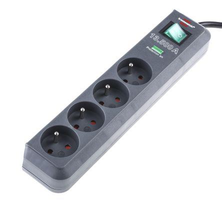 Brennenstuhl Eco-Line 6 Way Mains Extension Cable Gang Socket Switched 1.5m
