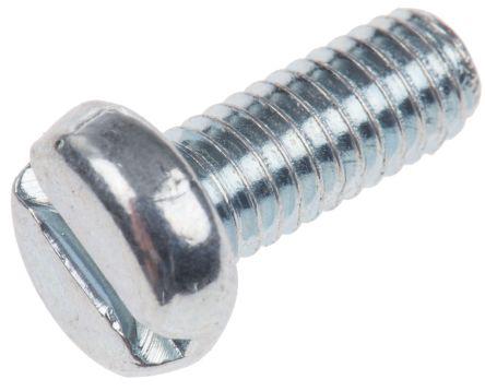 Machine Screw Steel M3 10 mm Bright Zinc Pan Head Slotted