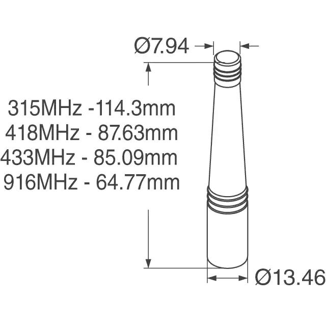 LINX UHF 1//4 Wave Antenna ANT-916-CW-QW 916 MhZ RP-SMA