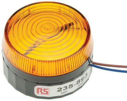 RS Pro 236234 Xenon Beacon Amber Flashing Surface Mount 110 Vac