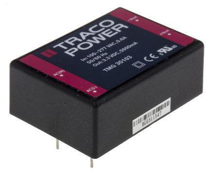 AC//DC 25W 5A Part # TRACOPOWER TXM 025-103 3.3V POWER SUPPLY