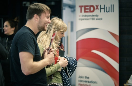 Behind the scenes at TEDx Hull 2018.