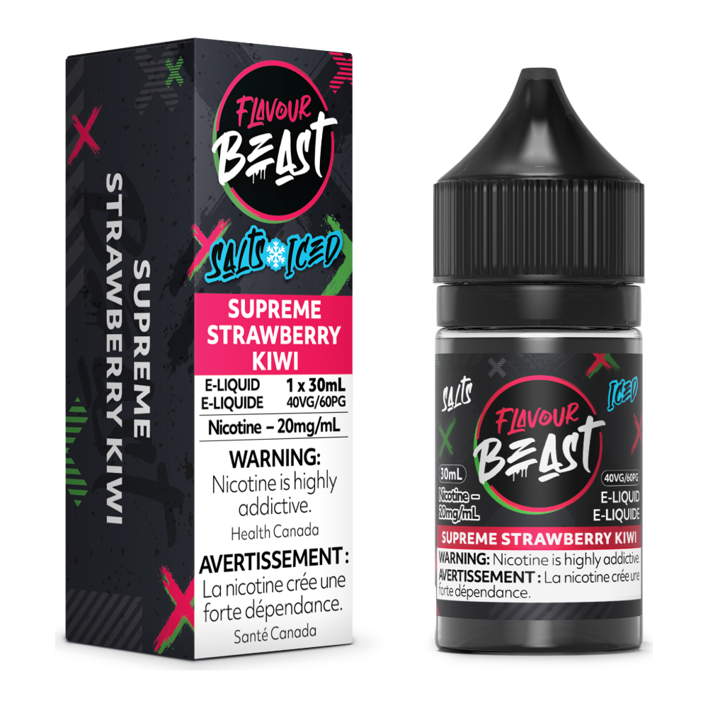 Flavour Beast E-Liquid - Supreme Strawberry Kiwi Iced 20mg/30mL