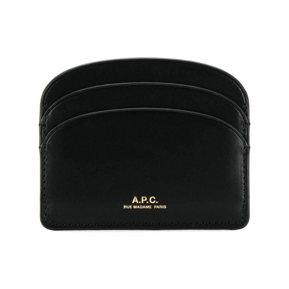 A.p.c. A. P.c. Logo-stamp Cardholder In Black