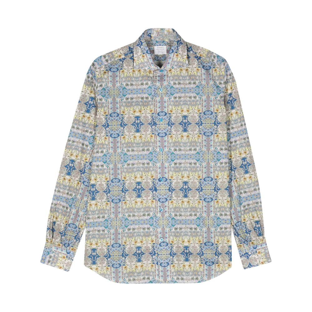 Mazzarelli Floral-print Cotton Shirt