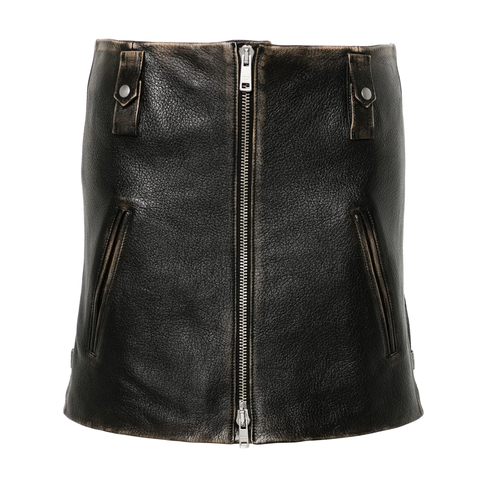 Prada Leather Mini Skirt