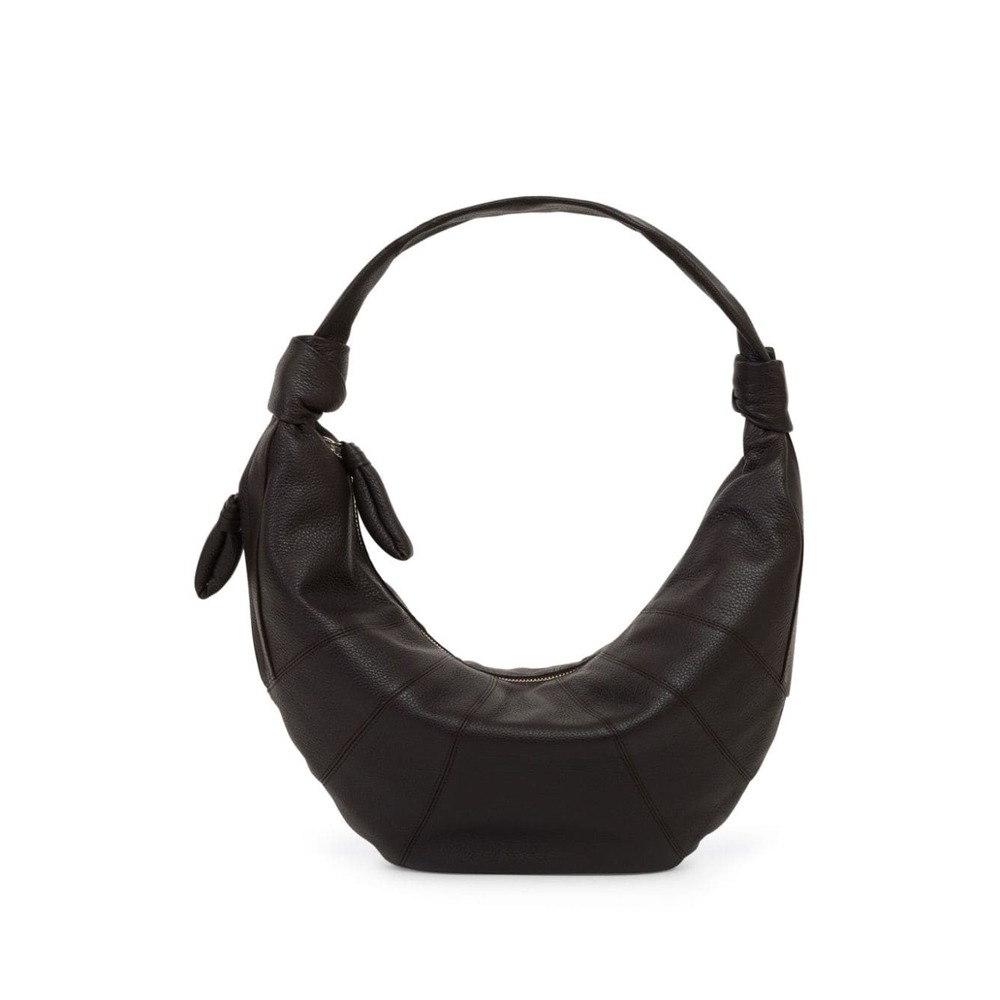 Lemaire Large Fortune Croissant Leather Shoulder Bag In Brown