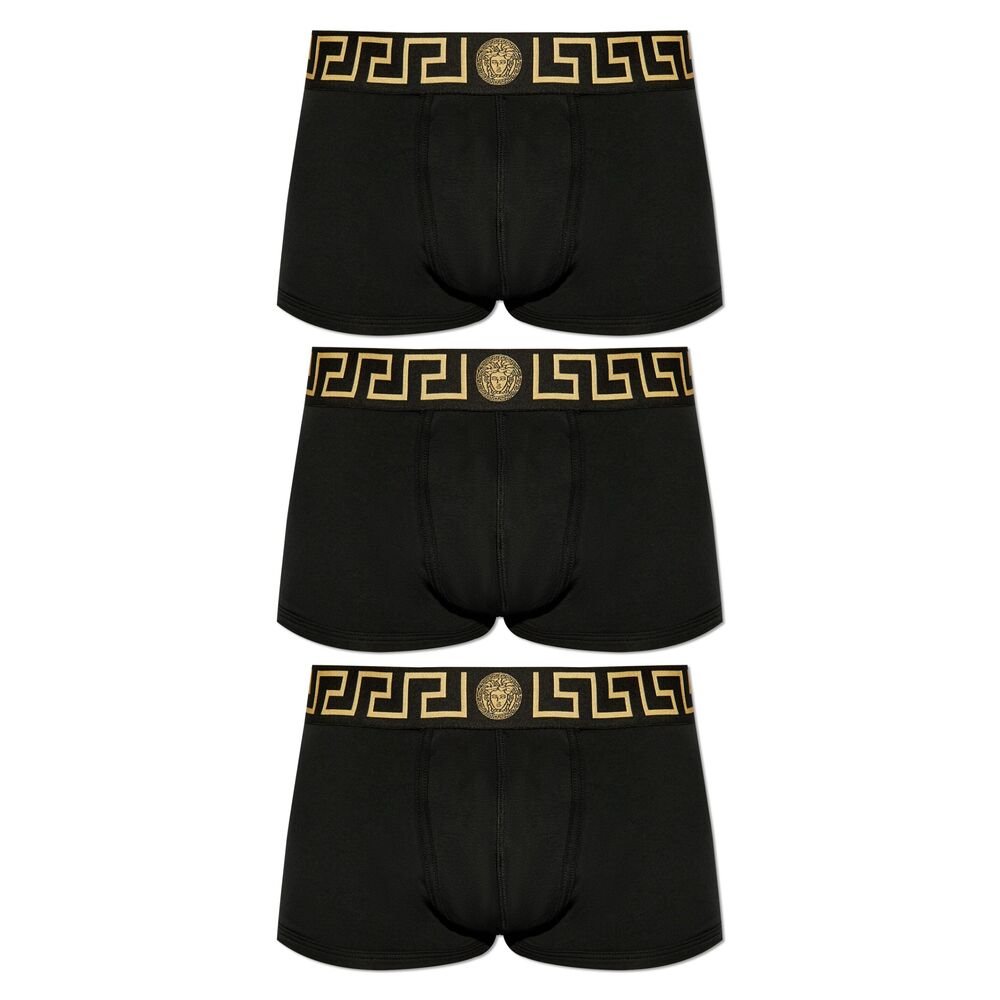 Versace Underwear Greca Border Boxers (pack Of Three)