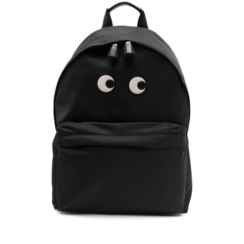 Anya Hindmarch Eyes Regenerated Econyl Nylon Backpack In Black