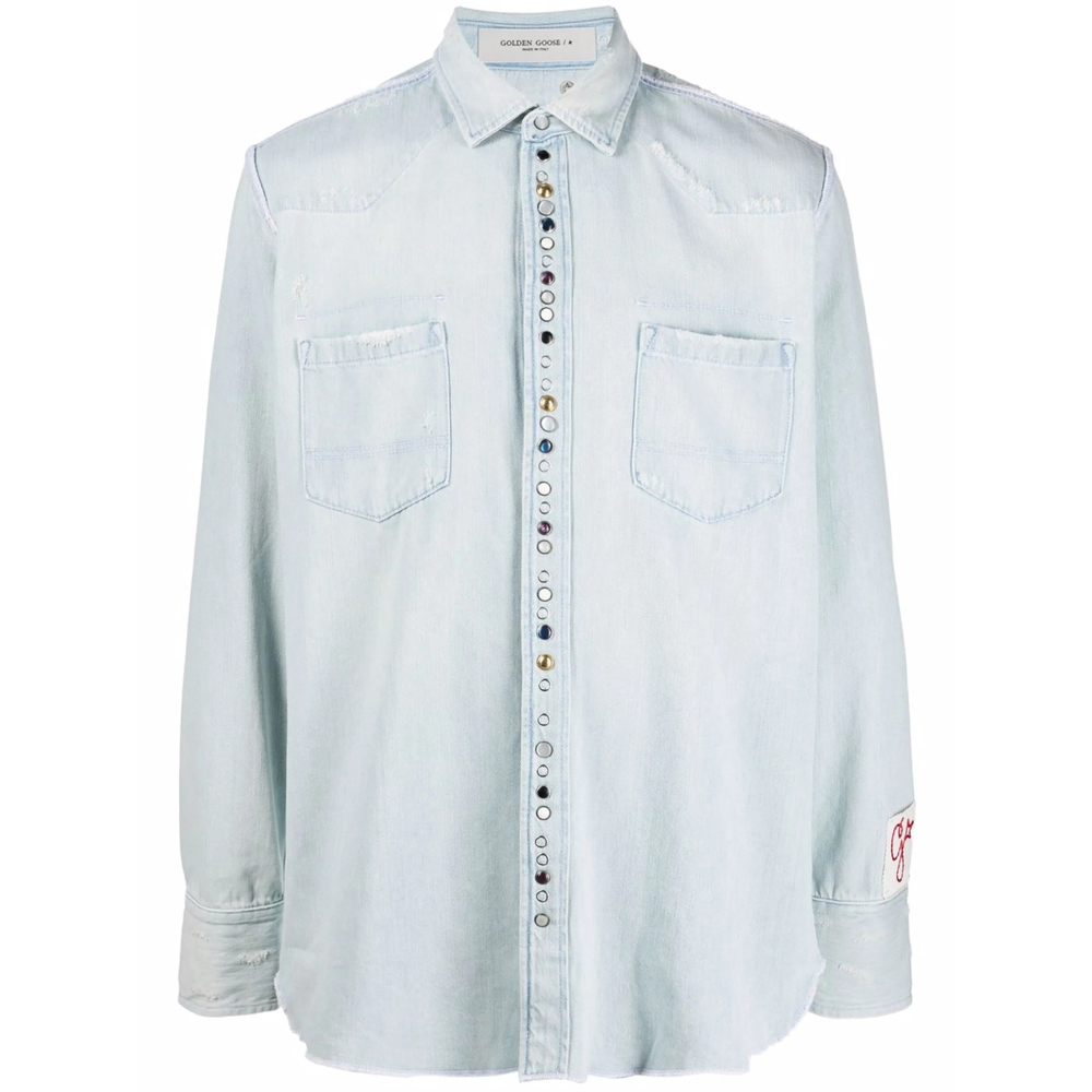 Golden Goose Golden Collection Bleached Denim Shirt