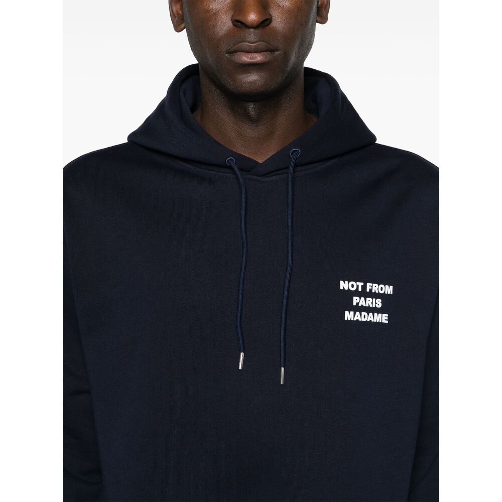 Drôle De Monsieur Slogan-Print Cotton Hoodie