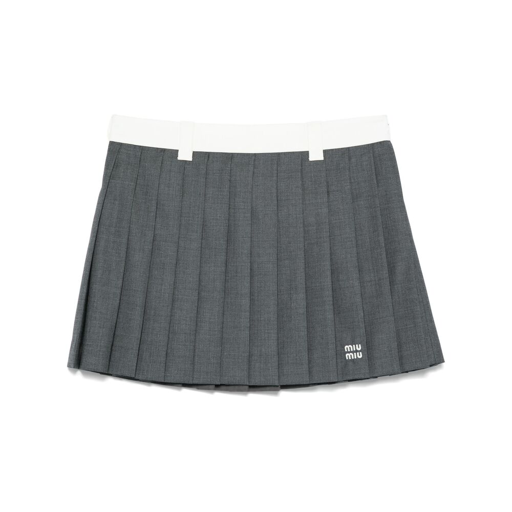 Miu Miu Pleated Mini Skirt