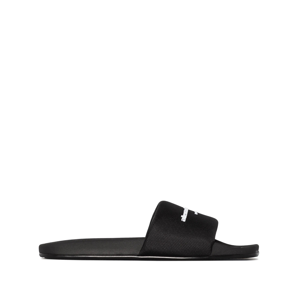 Alexander Wang Logo-print Flat Slides