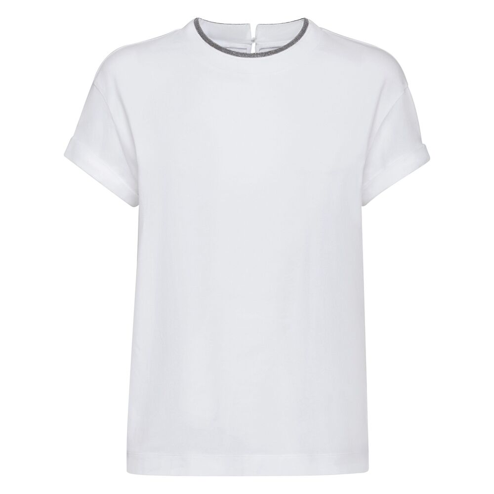 Brunello Cucinelli Contrast-trim T-shirt　Brunello Cucinelli コントラストトリム T シャツ Brunello