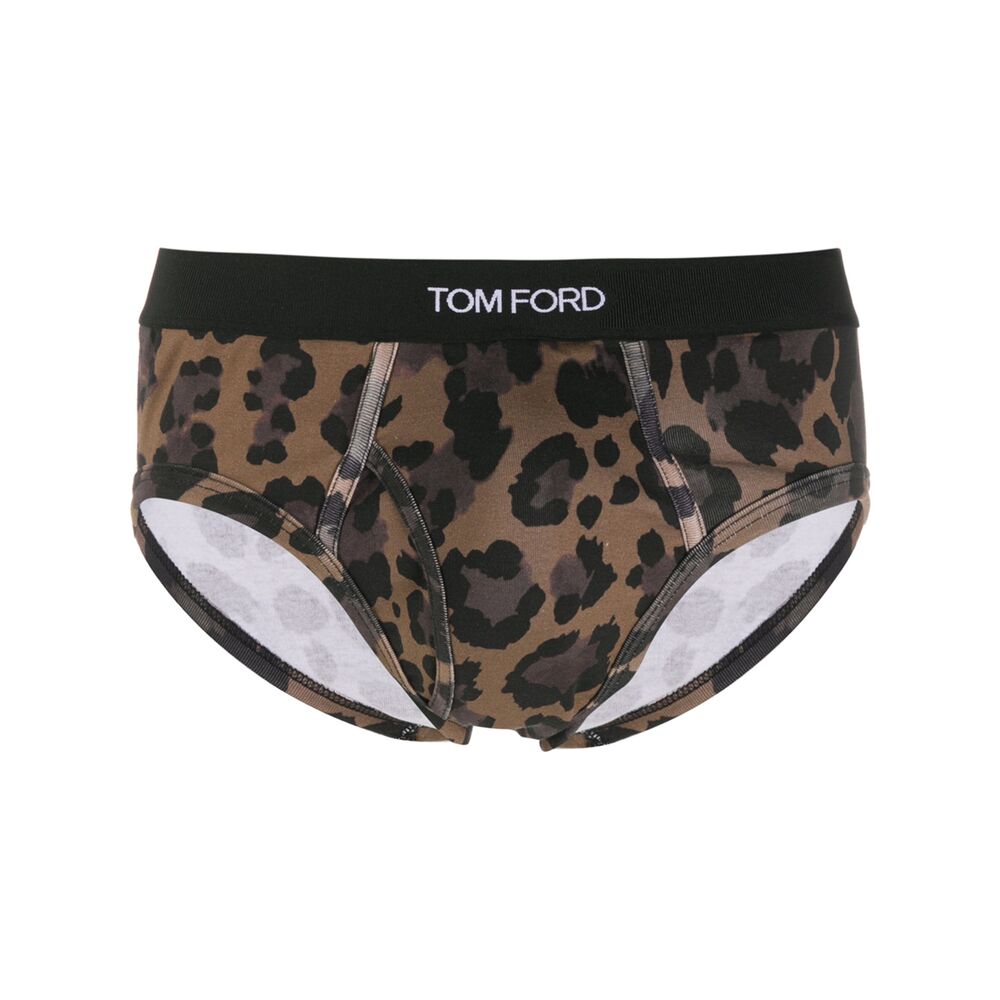 Tom Ford Underwear Leopard Cotton Briefs