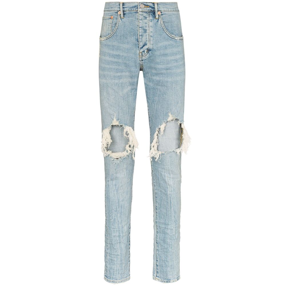 P002 Light Indigo Blowout Pants