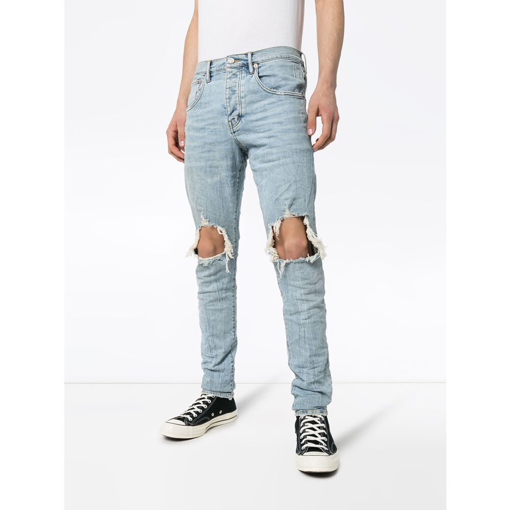 P002 Light Indigo Blowout Pants