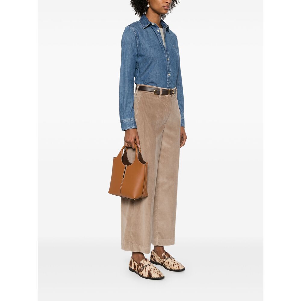 Tote Shopping Bag In Leather Mini