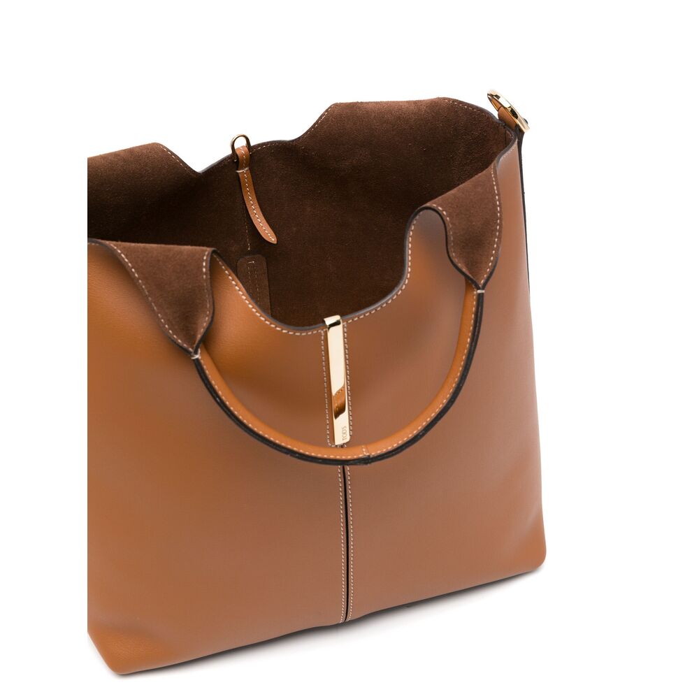 Small Tote Shopping Bag In Leather