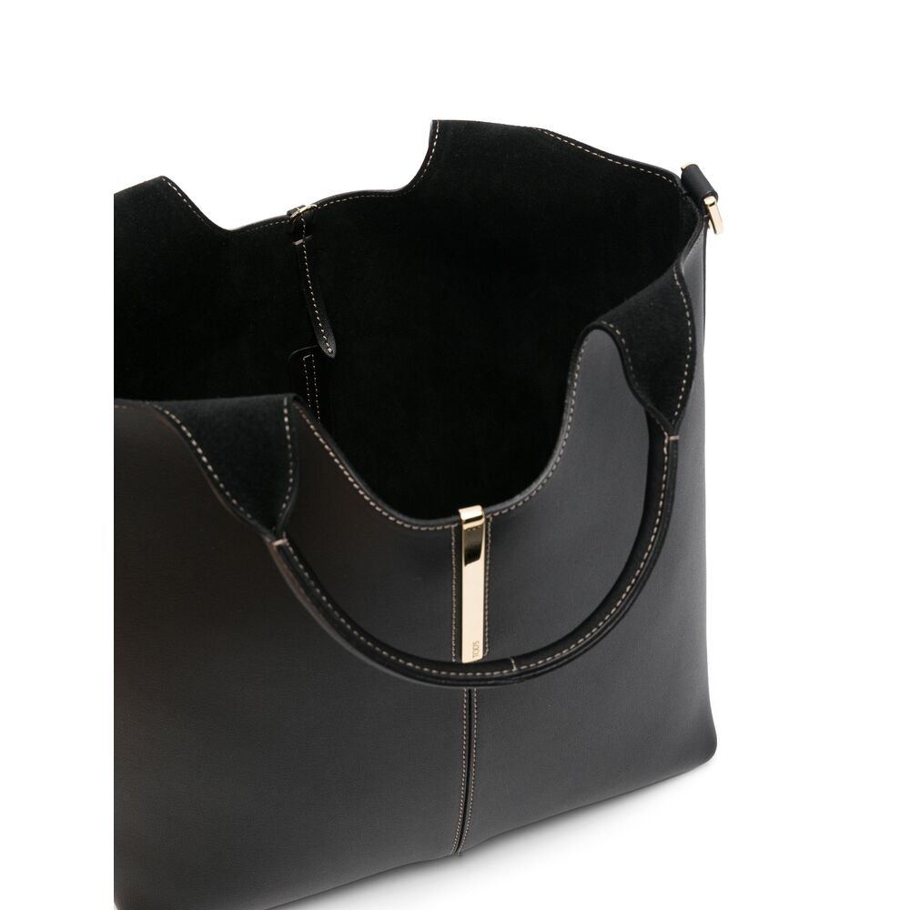 Tote Shopping Bag In Leather Small