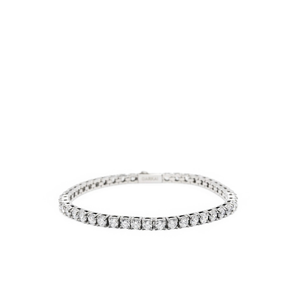 Darkai Tennis Diamond-encrusted Bracelet In Gray