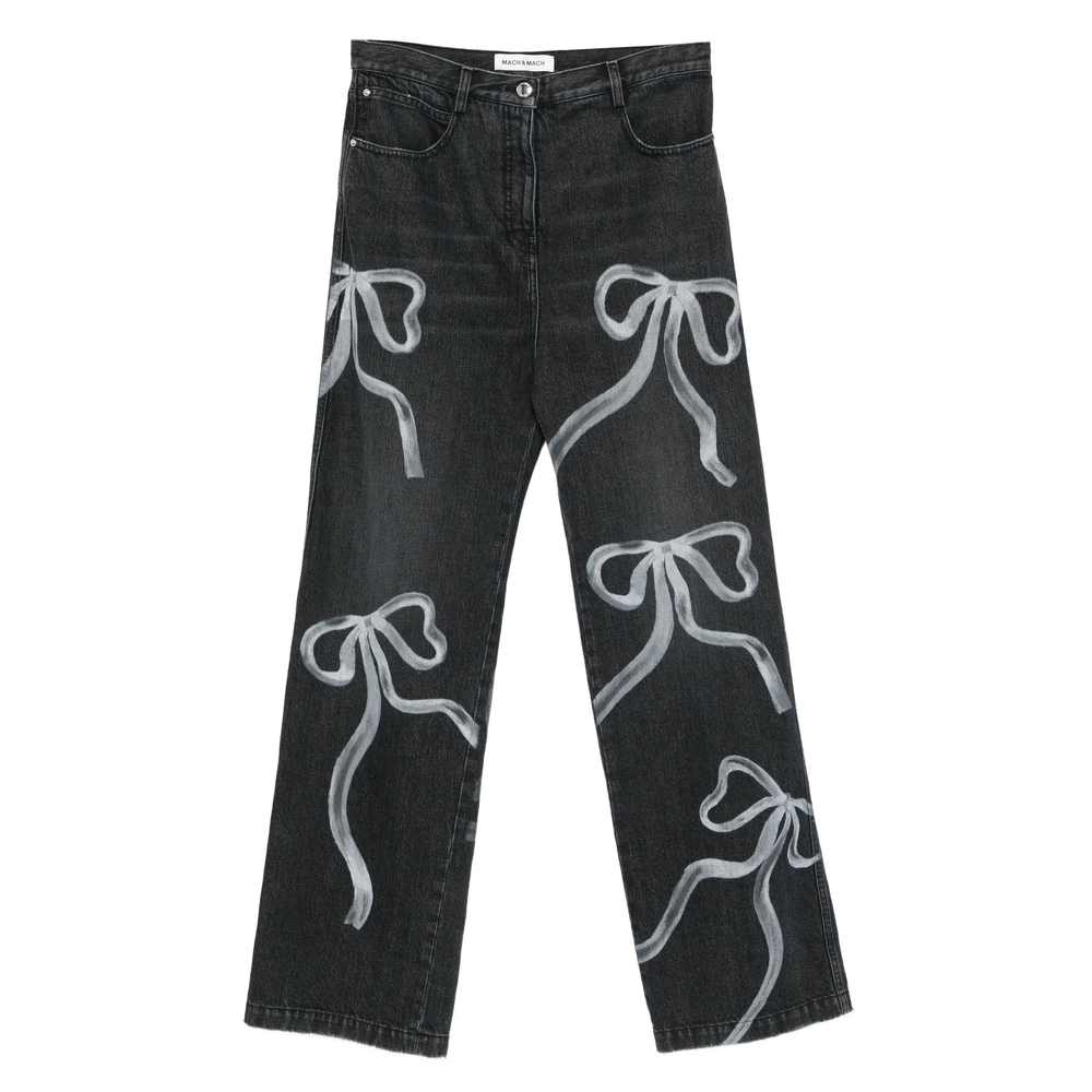 Mach & Mach Bow-print Jeans