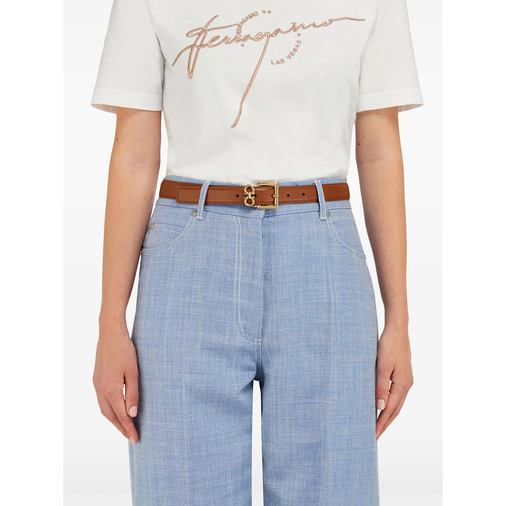 Ferragamo Double Gancini Fixed Belt