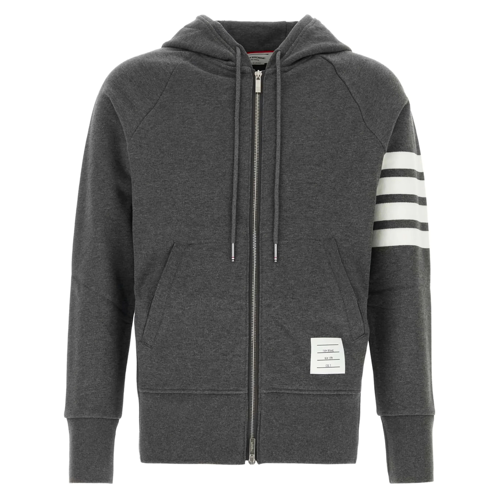 Thom Browne Engineered 4-Bar Zip-up Hoodie