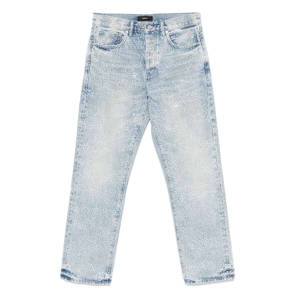 Purple Brand Rhinestone-embellished Jeans