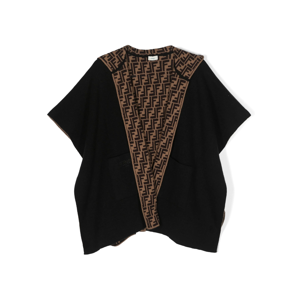 Fendi FF Logo-trim Hooded Cape