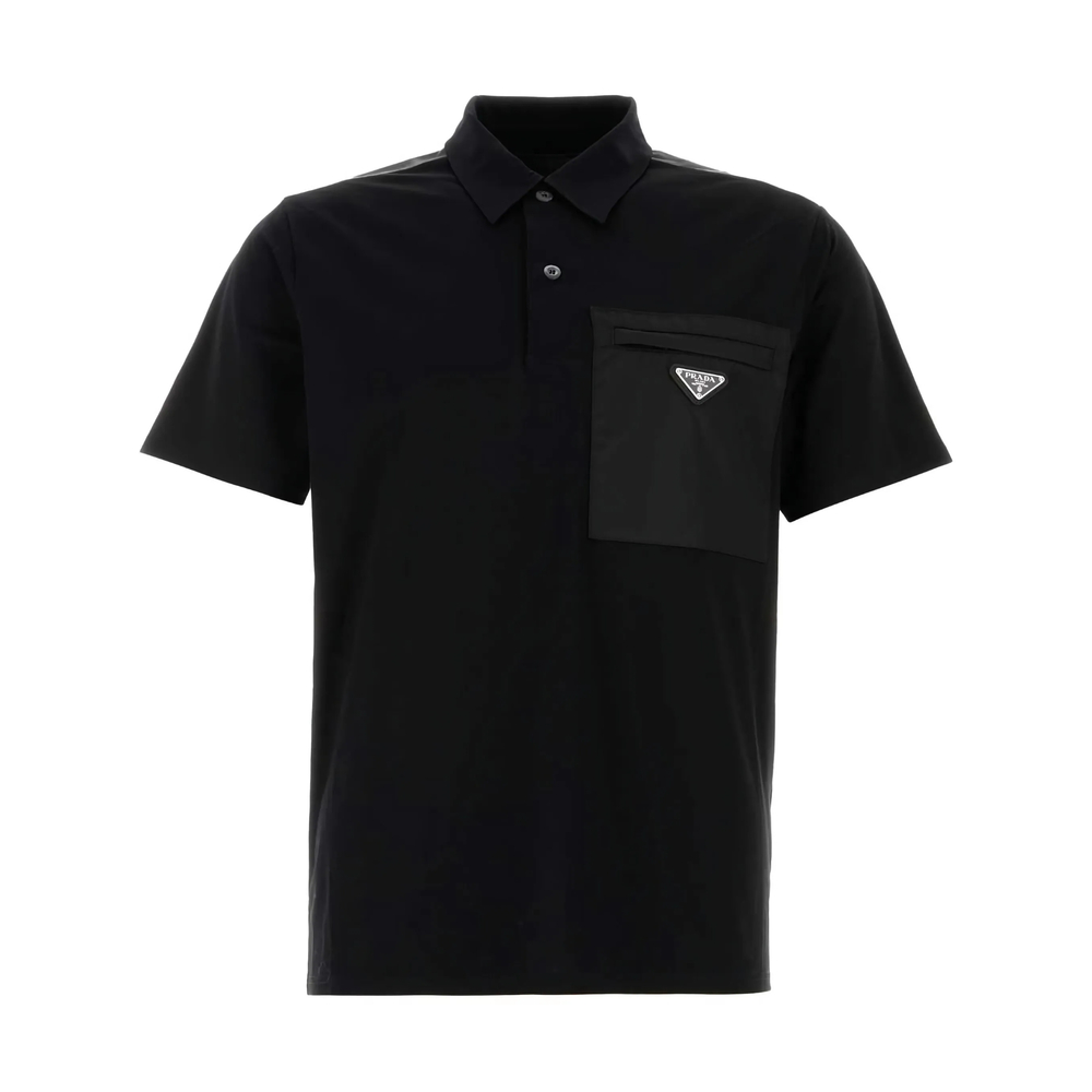 Prada Enamel-triangle Polo Shirt