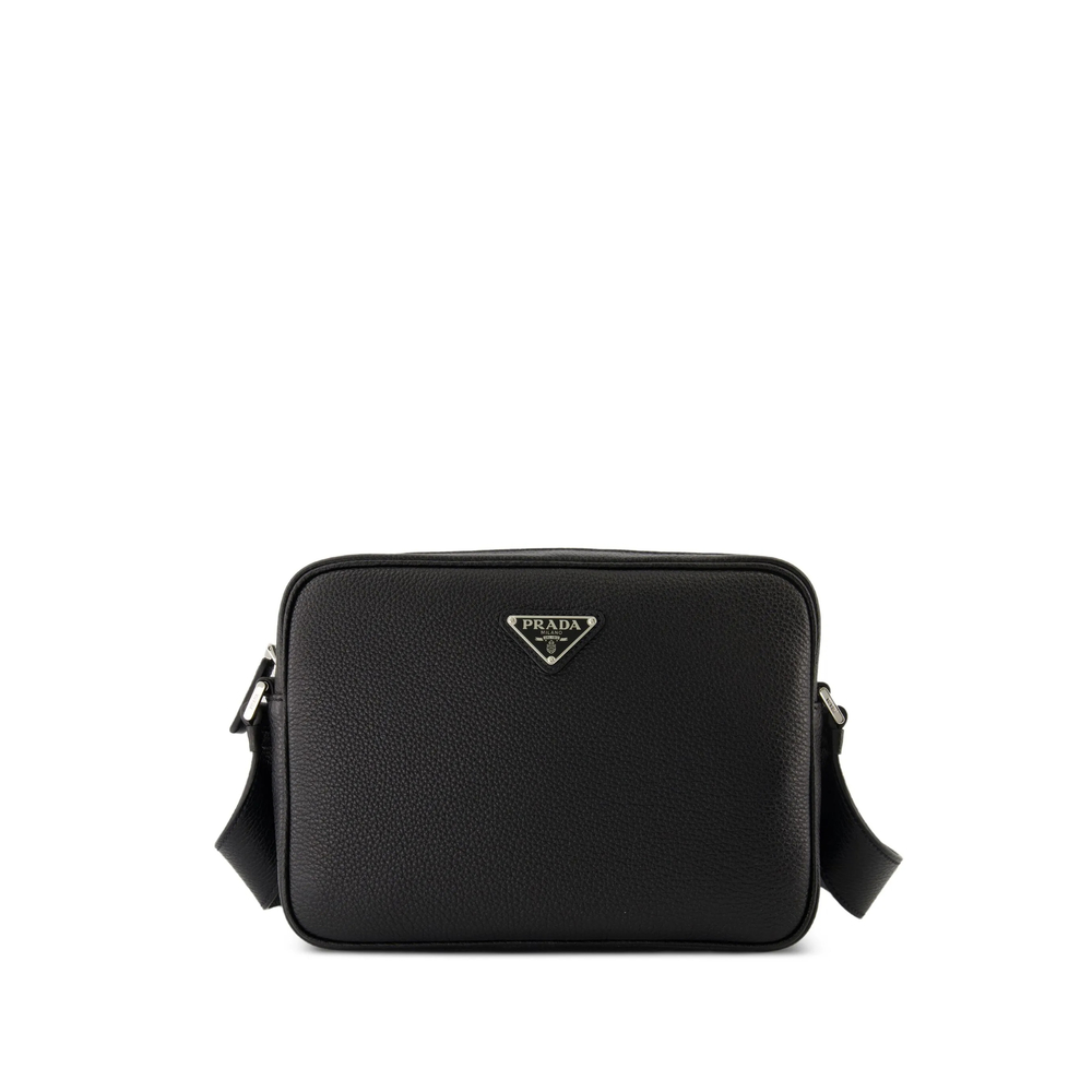 Prada Logo-plaque Leather Shoulder Bag
