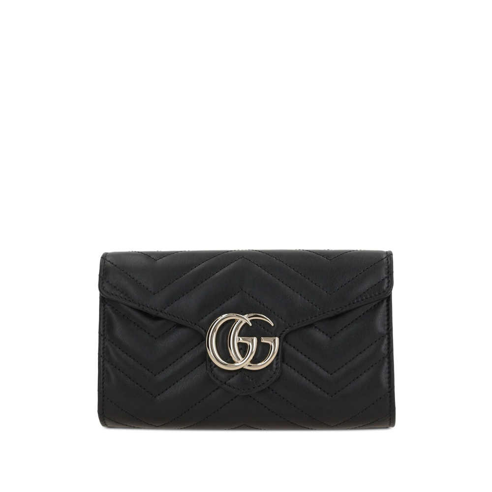 Gucci Gg Marmont Wallet-on-chain In Black