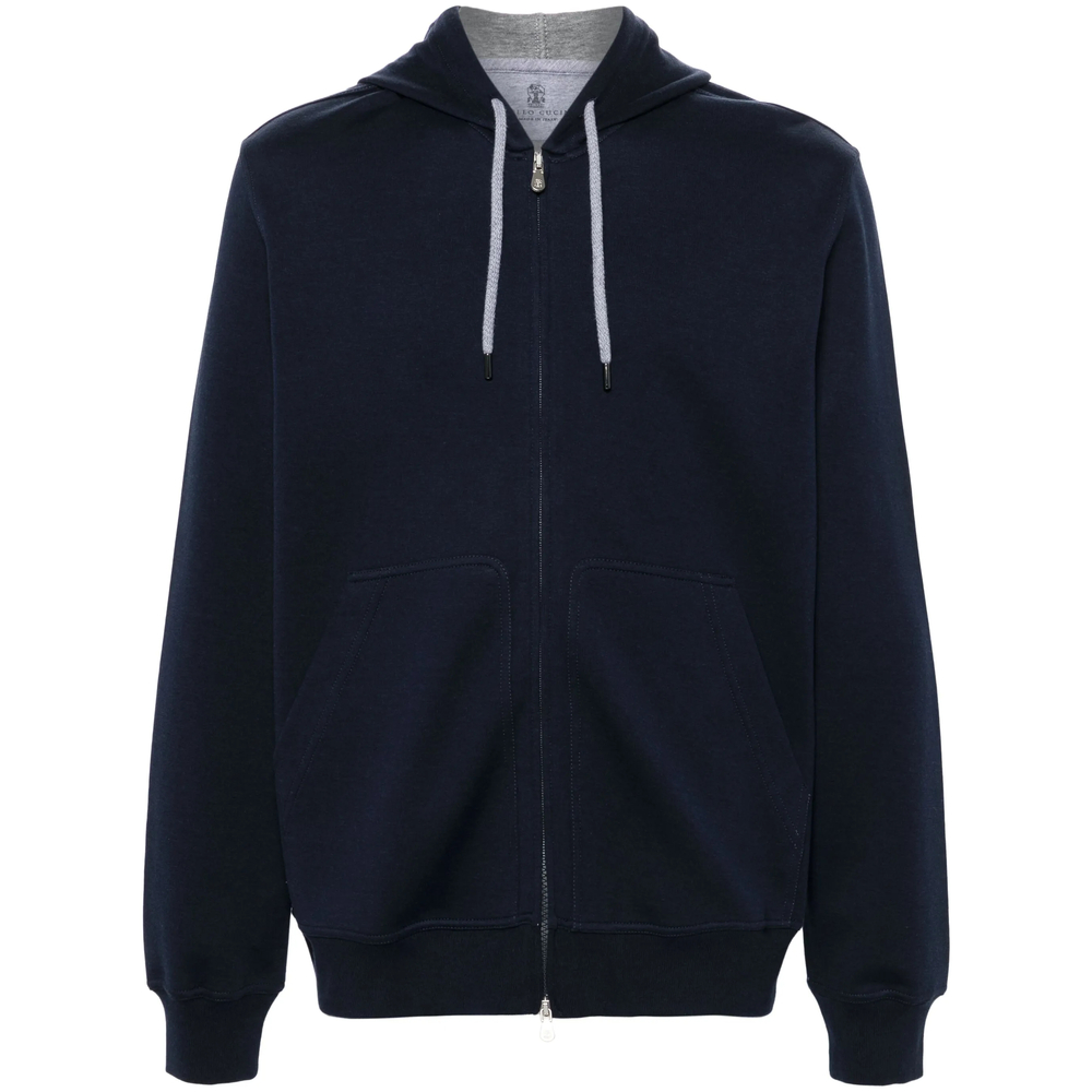 Brunello Cucinelli Zip-up Jersey Hoodie