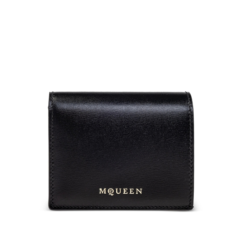 Alexander Mcqueen Leather Wallet In Black