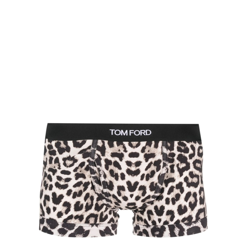 Tom Ford Underwear Animal-print Stretch-cotton Boxers