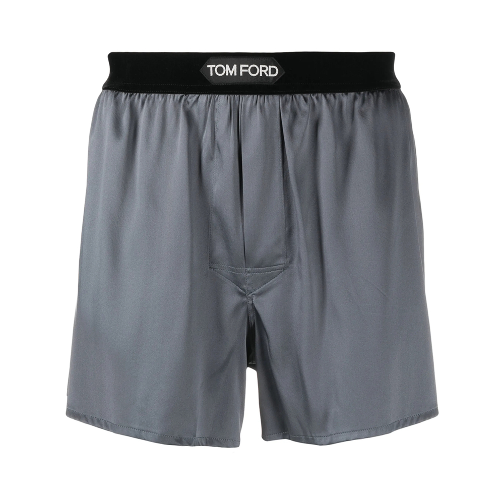 Tom Ford Underwear Logo-waistband Silk-blend Boxer Shorts