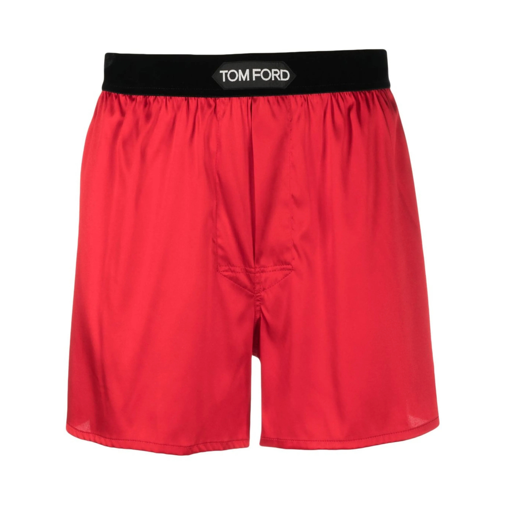 Tom Ford Underwear Logo-waist Satin Boxers