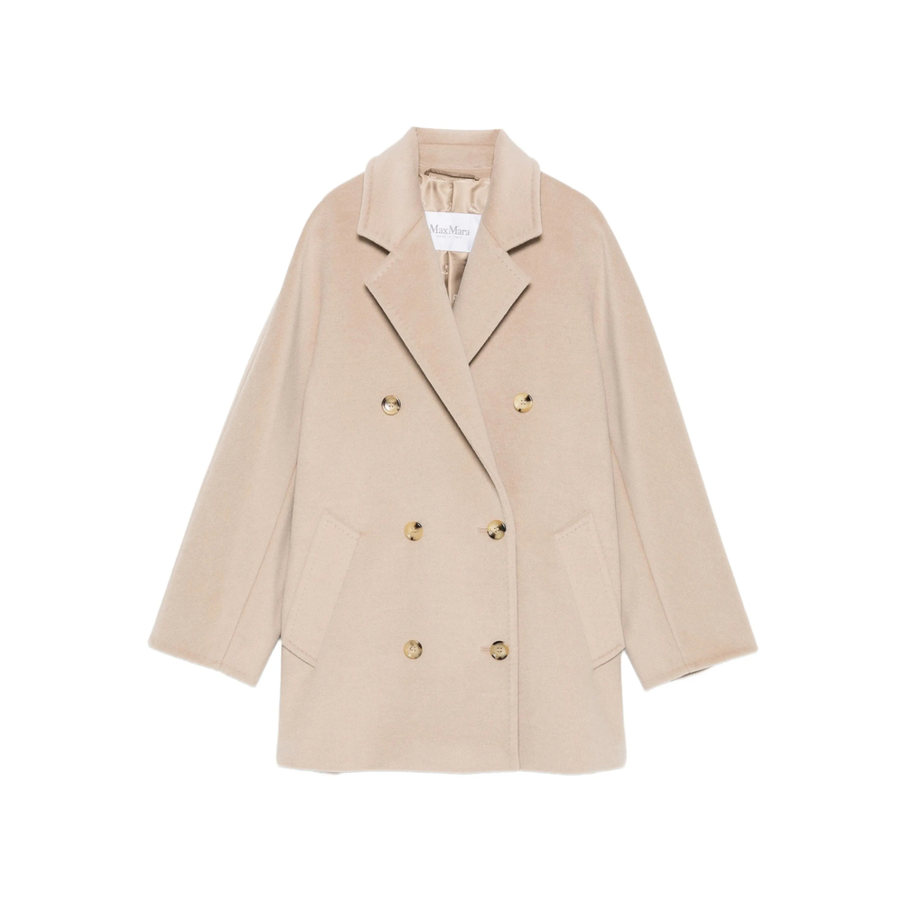 Max Mara Tedgirl Double-breasted Coat In Neutral