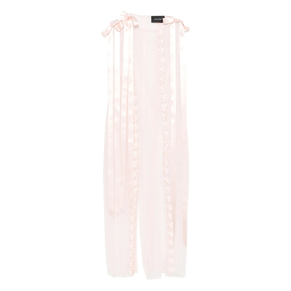 Simone Rocha Ribbon-trimmed Sleeveless Midi Dress