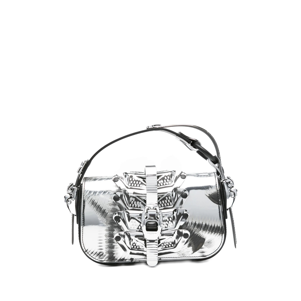 Innerraum Metallic-buckle Patterned Tote Bag In Silver
