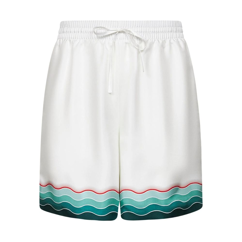 Casablanca Montagne Ondulee Silk Shorts